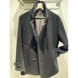 Men's Japanese Navy Wool Peacoat - L